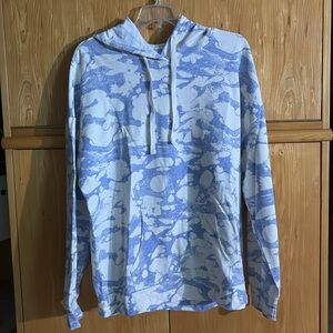 Open Edit comfy light blue and white hoodie